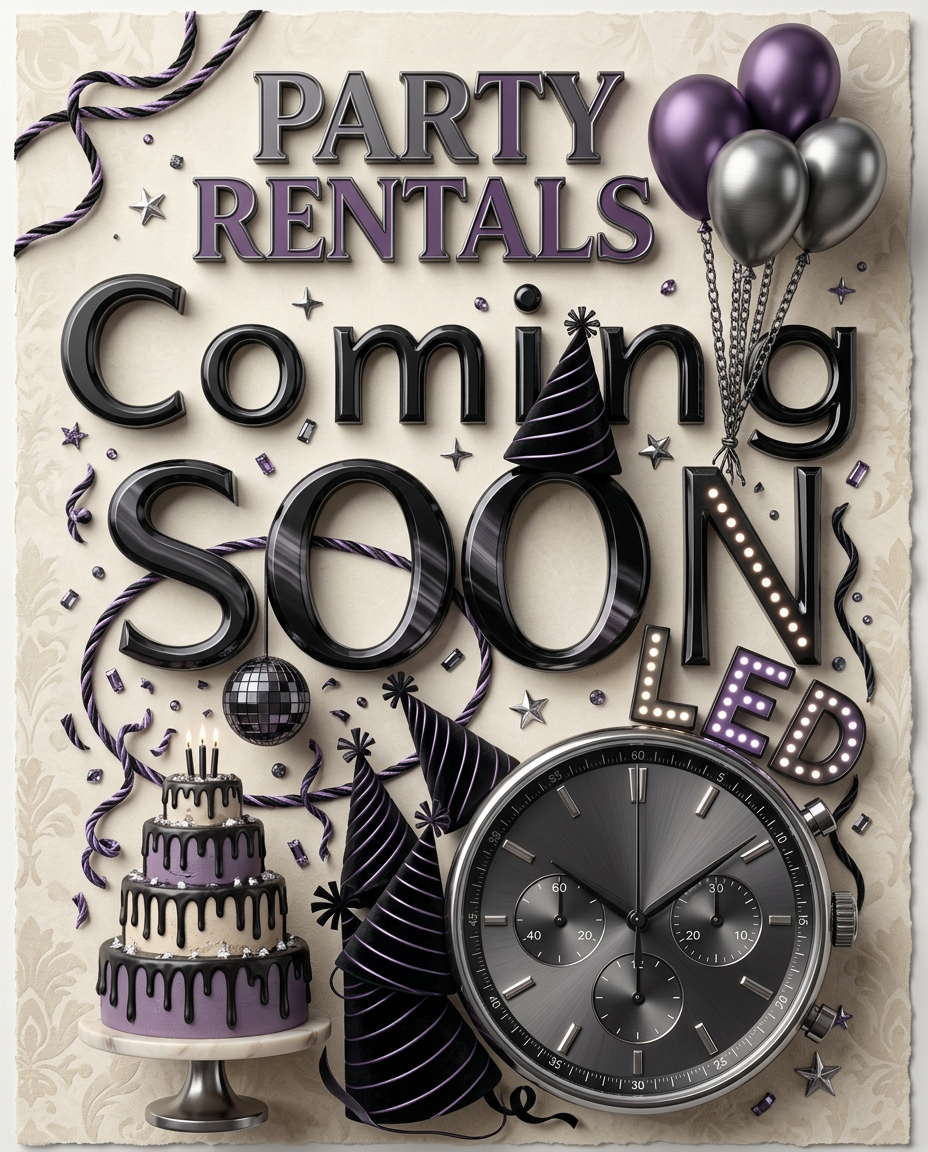 Party Rentals Coming Soon